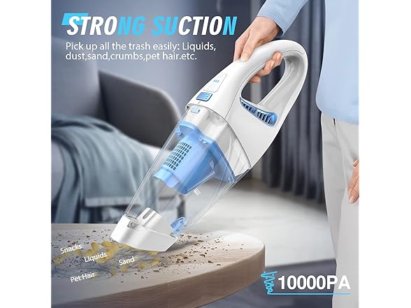 FUOAYOC FUOAYOC-H11-WHT/BLU FUOAYOC H11 Handheld Vacuum Co