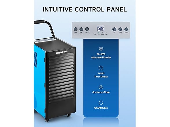 CREWORKS Crawl Space Dehumidifier 180 PPD