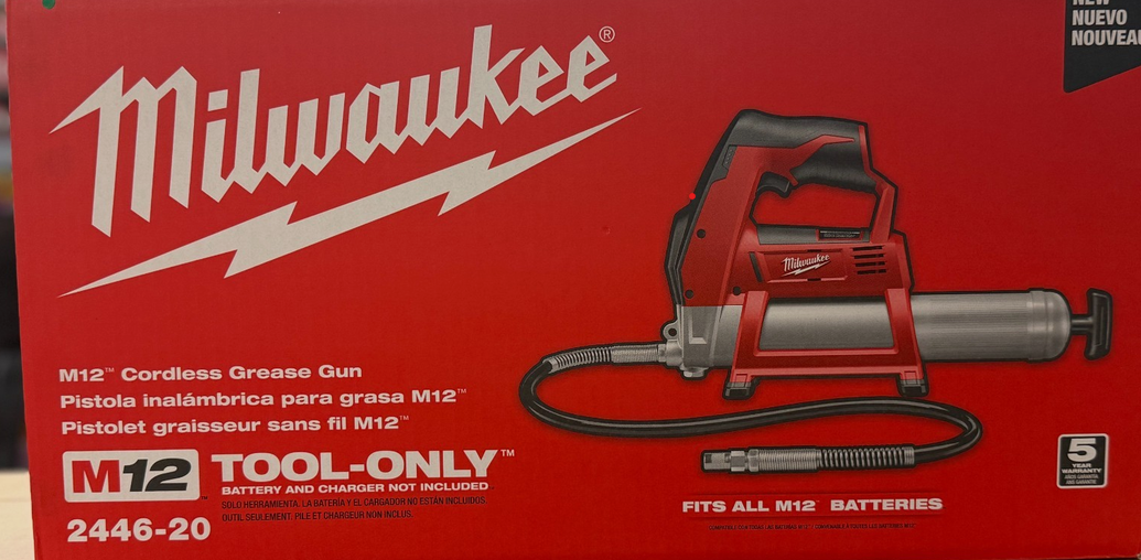 Milwaukee 2446-20 M12 12V Grease Gun (Tool Only) - Gallery 2