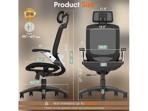 GABRYLLY GYB01 Ergonomic Mesh Office Chair