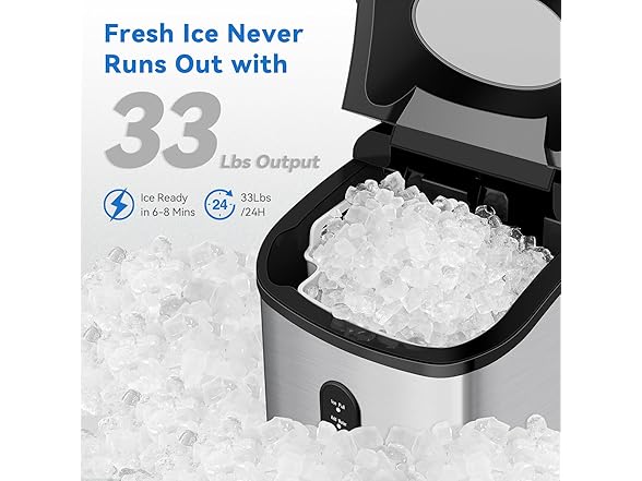 HobbyField 45dB Self-Cleaning Ice Maker