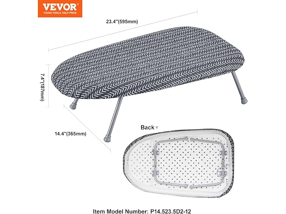 Tabletop Ironing Board 23.4 x 14.4, Small Iron