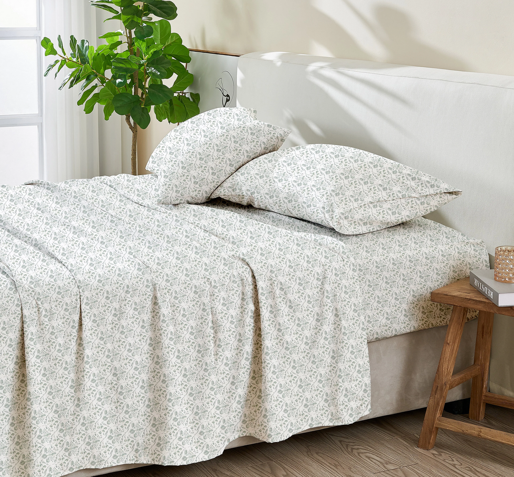 Patina Vie Printed Microfiber Sheet Set - Gallery 20