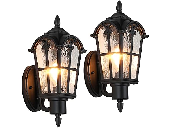 Sucolite 16in Outdoor Wall Lantern Black