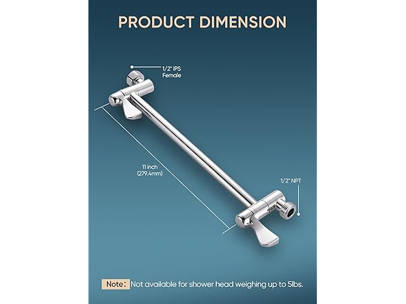 Cobbe 11" Shower Extension Arm
