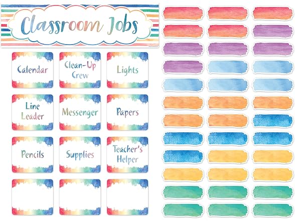 Teacher Created Resources Watercolor Classroom Jobs