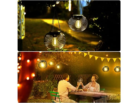 KagoLing Solar Lantern 2Pk, Black