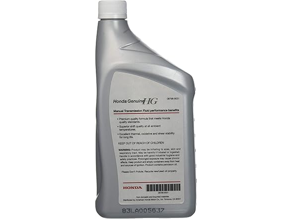 Honda Manual Transmission Fluid