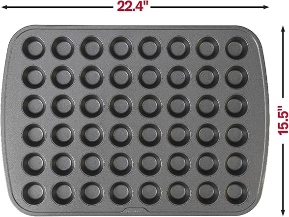  48-Cup Nonstick Steel Mini Cupcake and Muffin Pan