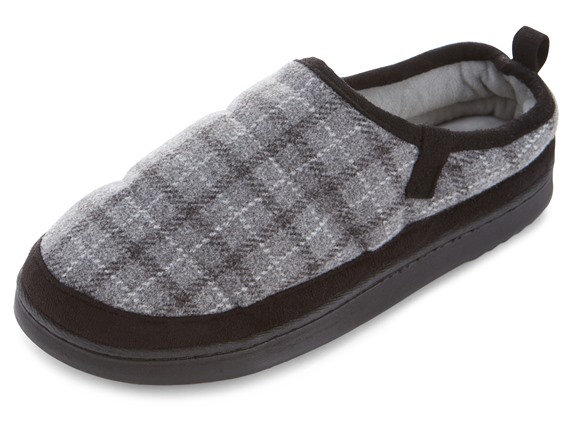 Floopi Womens Detailed Plaid Clog Slipper