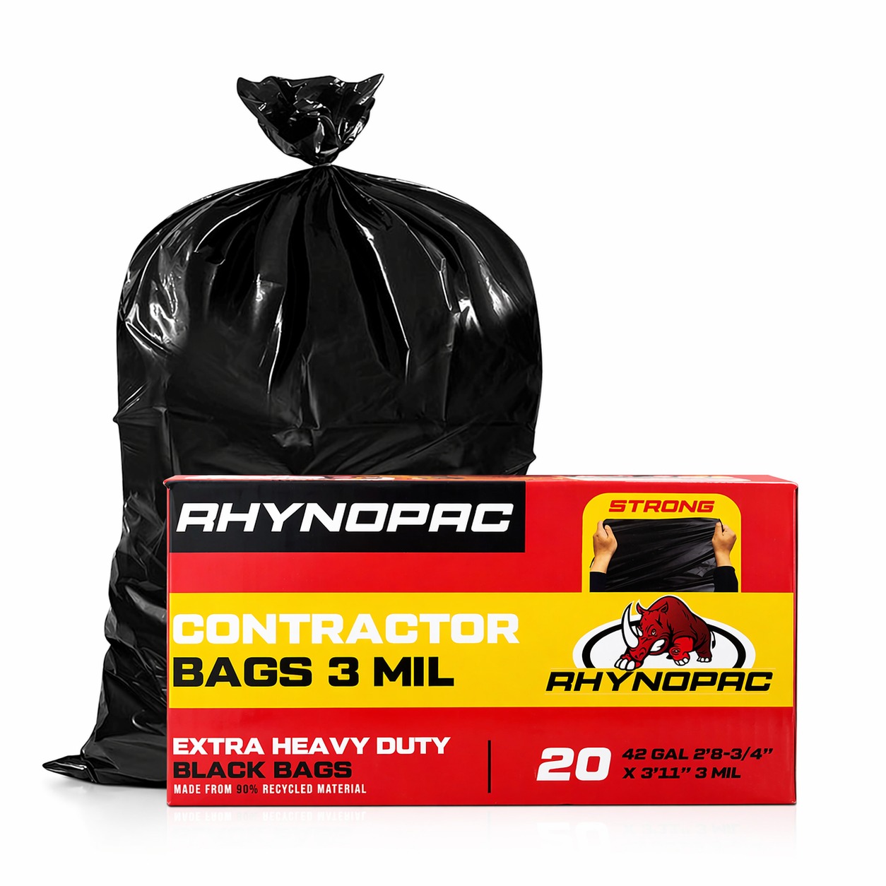 42 Gallon 3 Mil Contractor Trash Bag - Gallery 14
