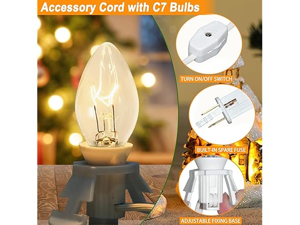Olixmlya Accessory Cord with Light Bulb