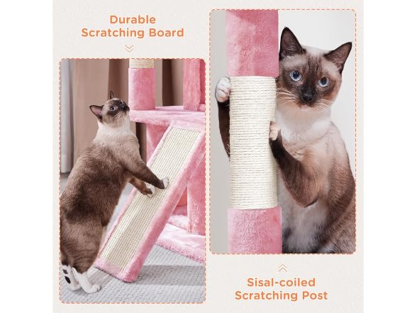 Yaheetech Cat Tree for Indoor Pets, 36in Tower Condo