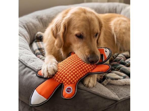 SPOT Dura-Fused Big Ballistic Barnyard Fox Dog Toy