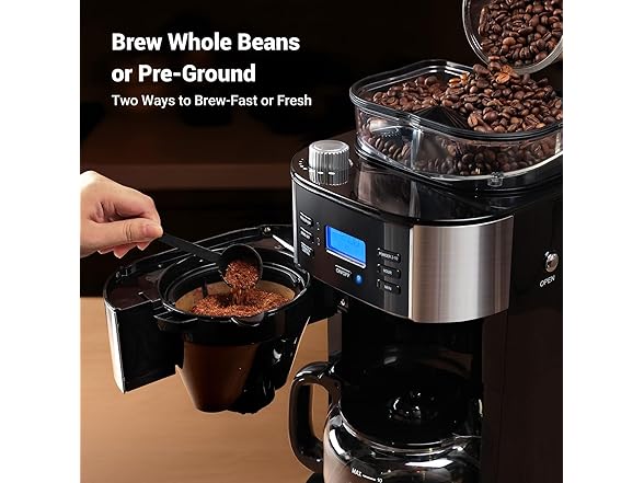 Gevi Coffee Maker with Built-in Grinder