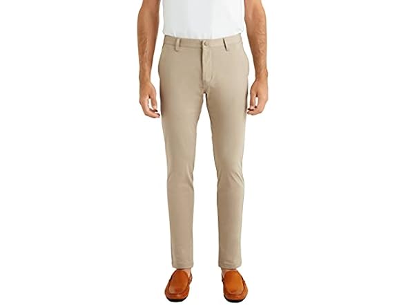 Rhone Men's Slim Commuter Pants, Khaki,