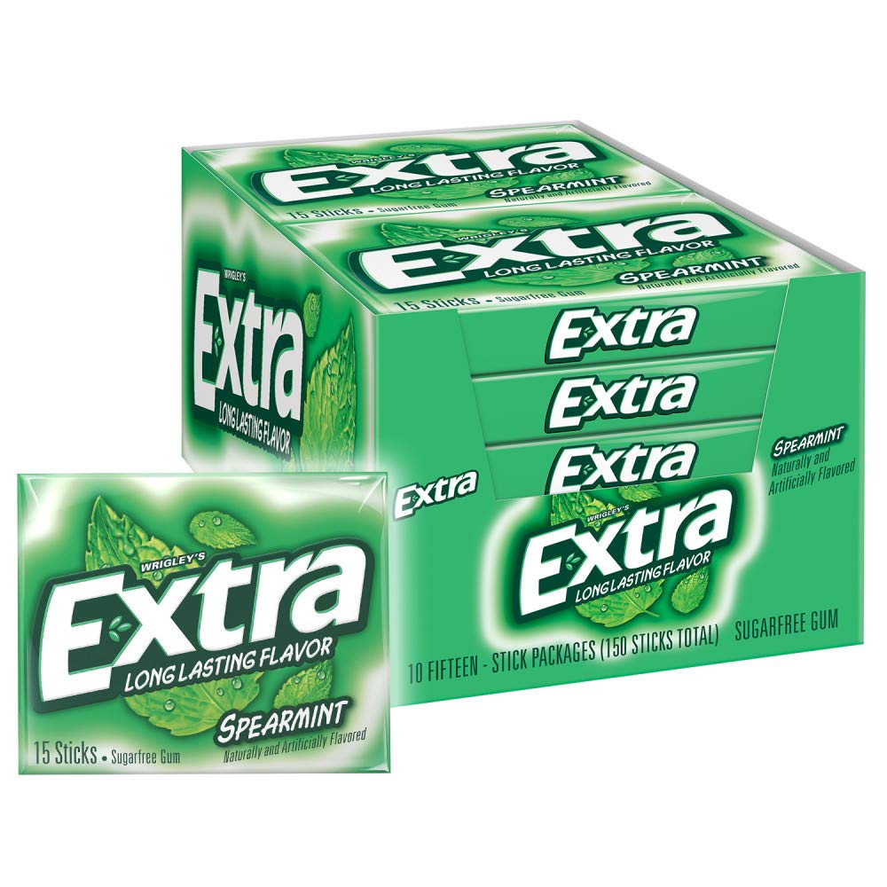 10PK Extra Gum Spearmint Sugarfree Gum - Gallery 3