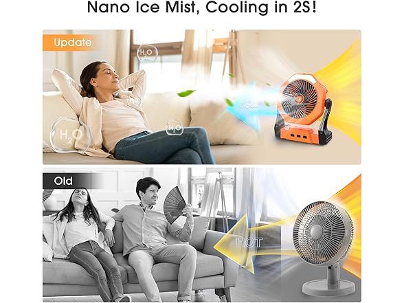 Ausic 10W Solar Fan with Mister