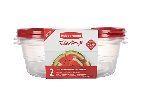 Rubbermaid Take Alongs 2 Large Squares 11.7 Cup