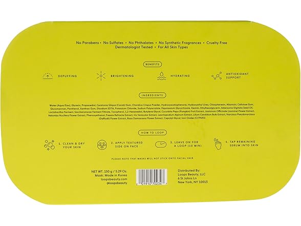 LOOPS SUNRISE SERVICE - Brightening Hydrogel Face Mask
