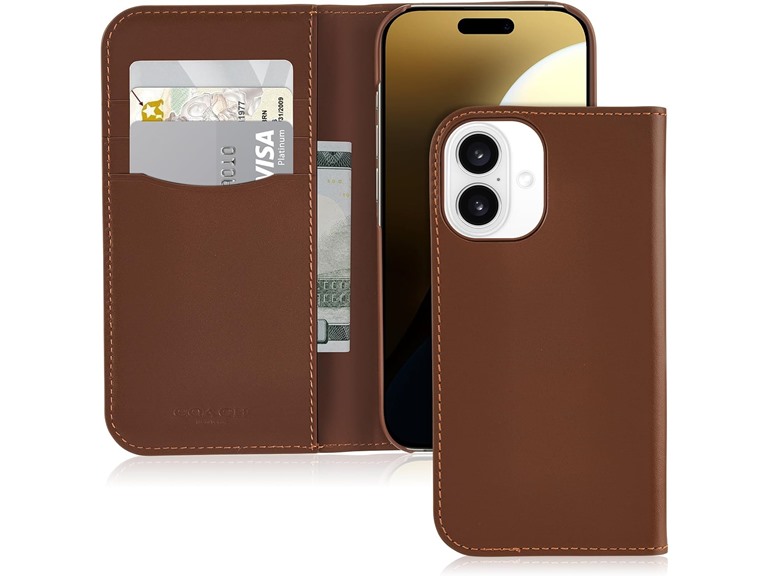 Coach Signature Canvas Wallet Folio iPhone 16 Case