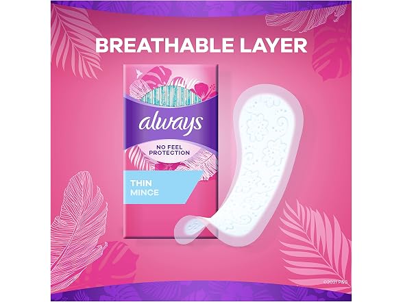 Always Thin Daily Liners 162ct 2pk