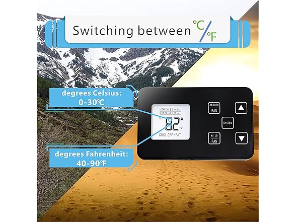GeRRiT RV LCD Screen Digital Thermostat