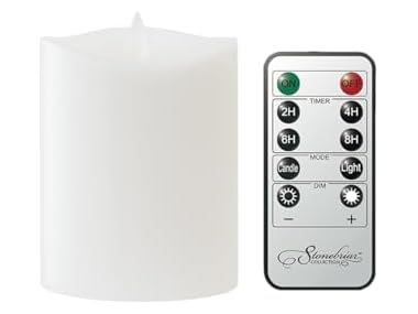$9.99, Was $24.99, 60% Off! Stonebriar 3x4 Flameless LED Pillar Candles (6-count) dealfomo