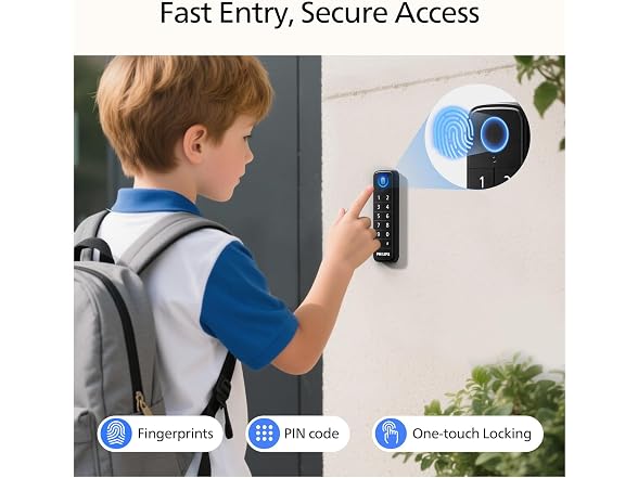PHILIPS DDL230X-1HWP-SilverRetrofit Smart Lock with Keypa (Open Box)