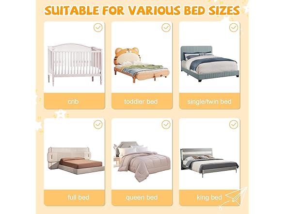 Bed Guard Rail for Toddlers