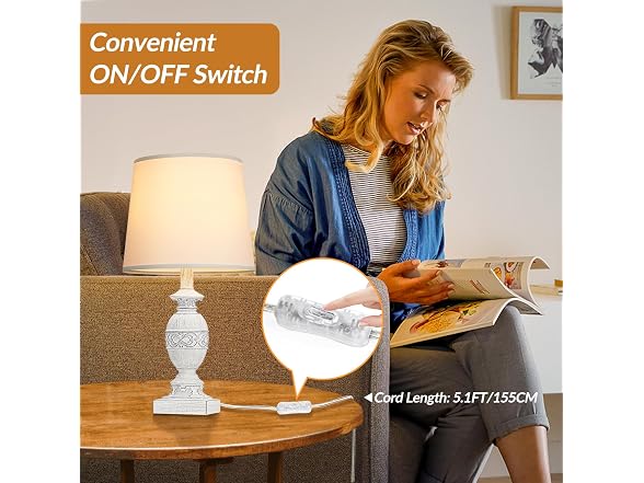 Kondras White 19'' Table Lamp Set of 2