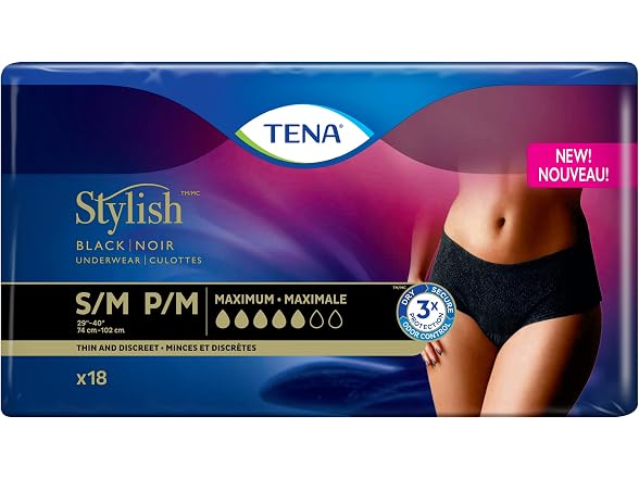 Stylish Maximum Black Incontinence