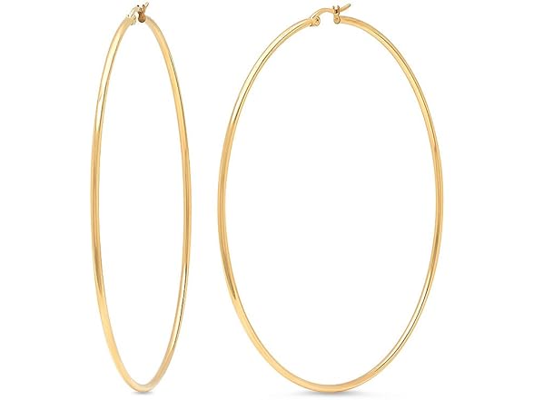 Amazon Essentials Women 40mm Yellow 18K Earrings