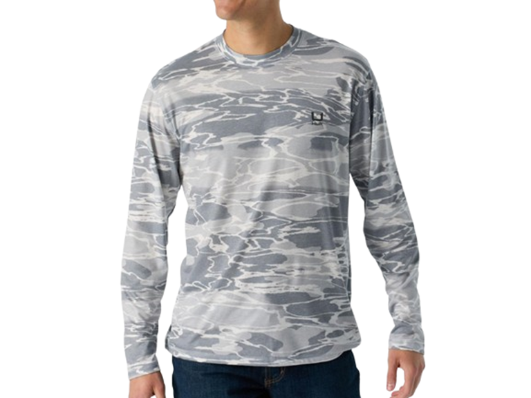 HUK Men's Standard Leeward KC Scott Pattern Performance Fishing Crew Shirt