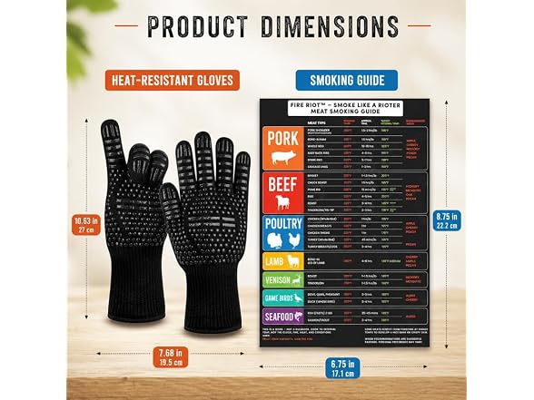 FIRERIOT Heat-Resistant BBQ & Oven Gloves