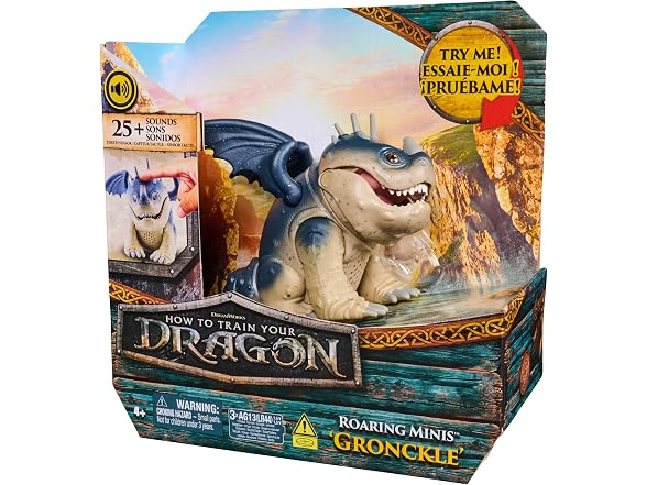 DreamWorks Dragons Roaring Minis Gronckle Interactive Dragon Toy