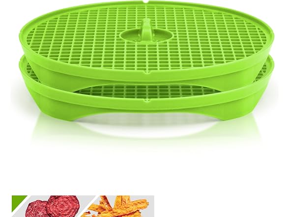 Borner by Reston Lloyd 2pc Crispymaker, Microwave Chip Maker, Green