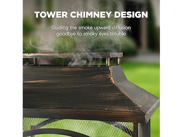 Red Mountain Valley 37" Fire Pits with Wood Storage