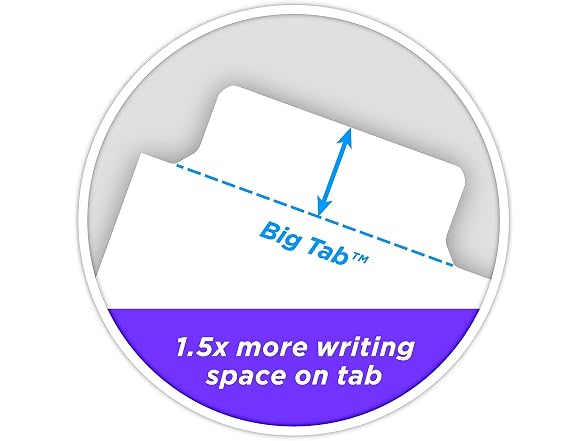 AVERY Big Tab Write-On Dividers w/Erasable Laminated Tabs