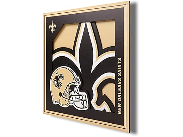 NEW ORLEANS SAINTS 3D Logo Series Wall Art