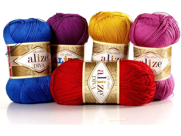 Alize Diva Silky Effect Hand Knitting Yarn