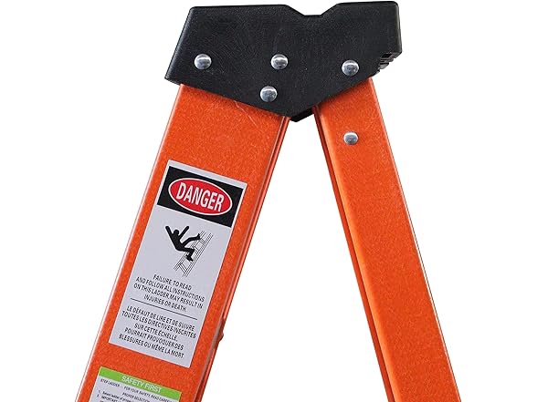 Simpli-Magic 6-Foot Fiberglass Step Ladder, 250lb