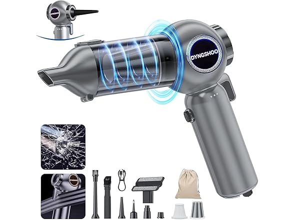 DYNGSHOO Cordless Car Vacuum 25000Pa
