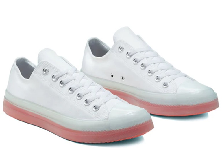 Converse CTAS CX OX  Unisex Shoes White/White/Wild Mango Size 3.5M/5.5W