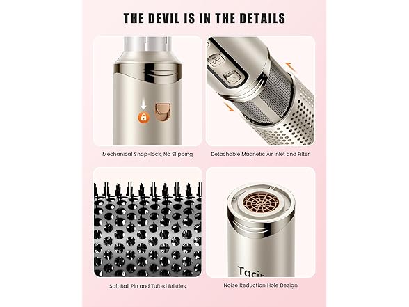 Tqcir 8 in 1 Hot Air Styler Pink
