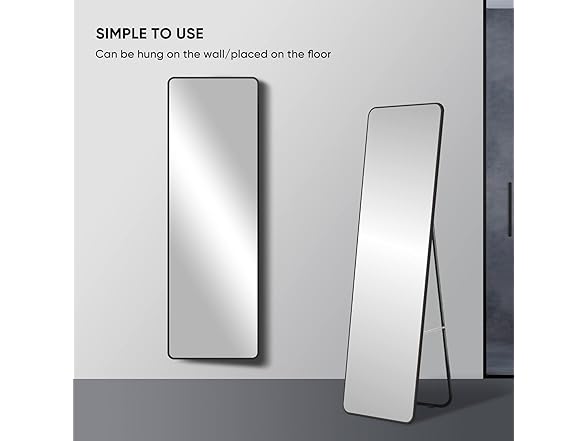 SNUGACE 65" Full Length Mirror, Black