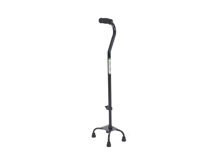 Essential Medical Quad Cane - Black Adjustable