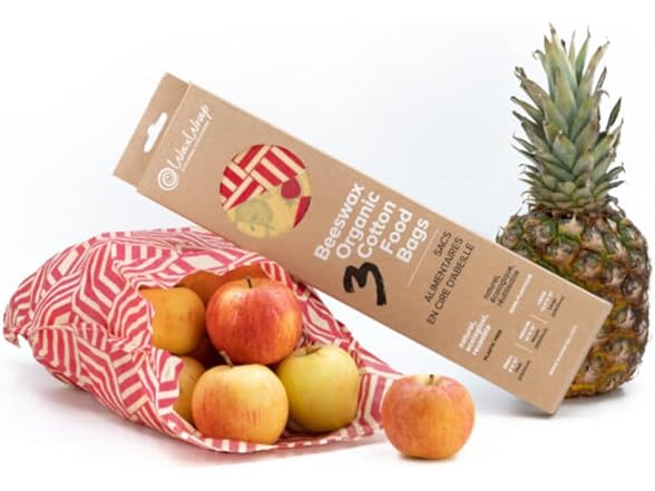 36 Pack Beeswax Organic Cotton Food Bags