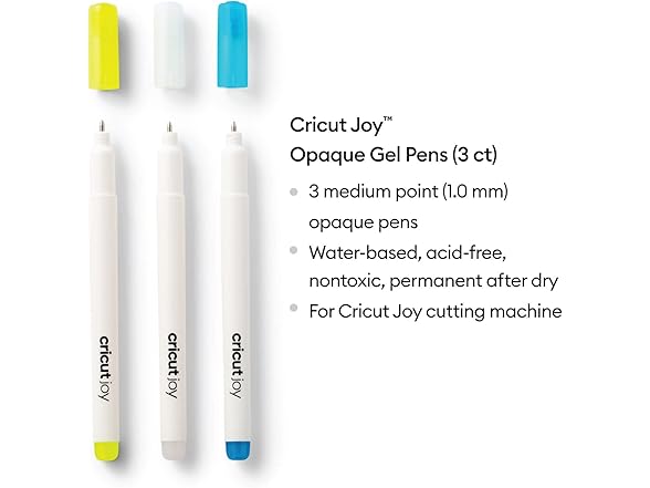 Cricut Joy Opaque Gel Pens (Set of 3)