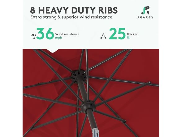 JEAREY 10FT Outdoor Market Umbrella